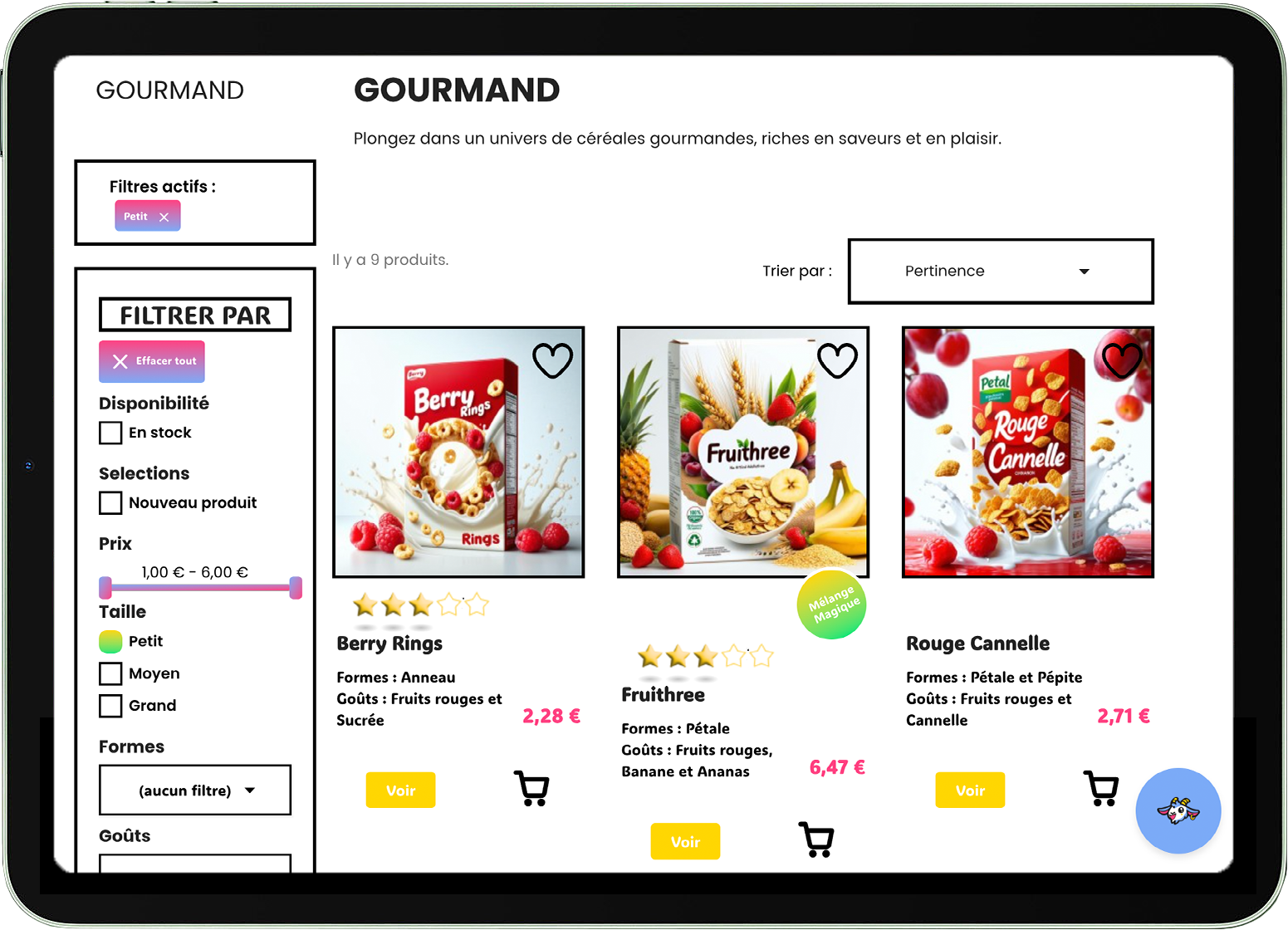 tablette avec le site BEHH